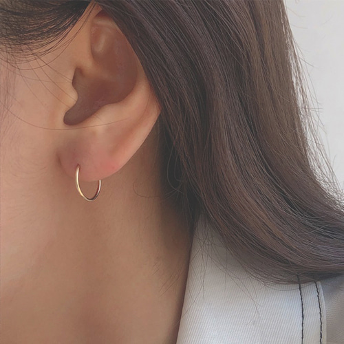 [14k] mini ring earring
