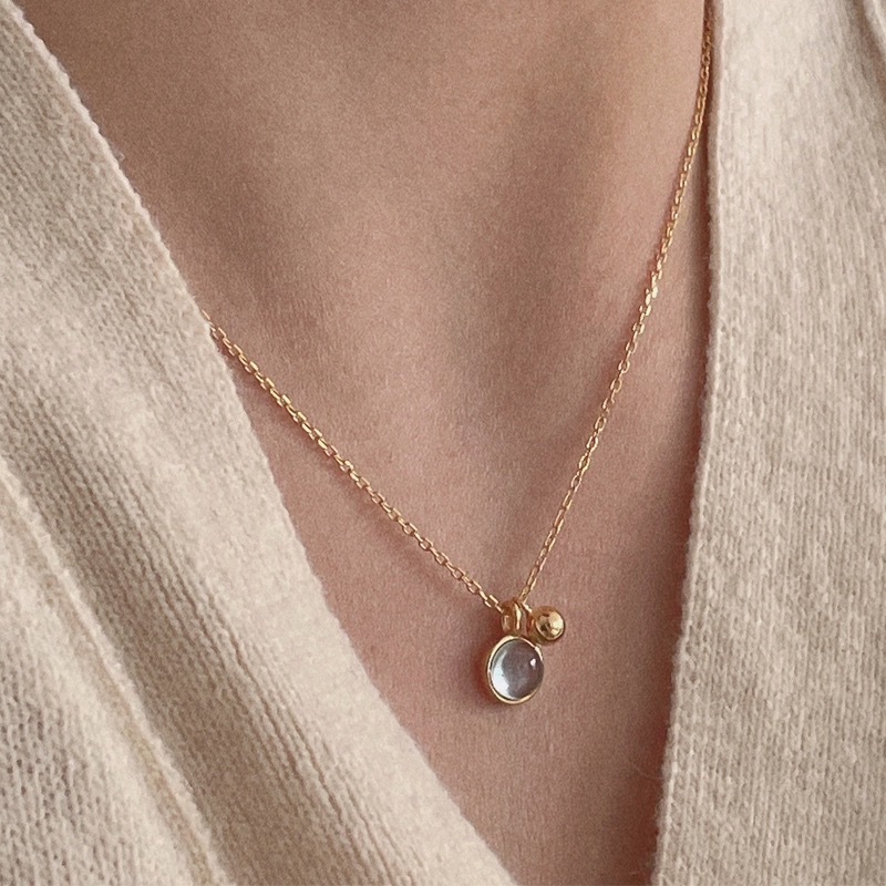silver925 aqua necklace