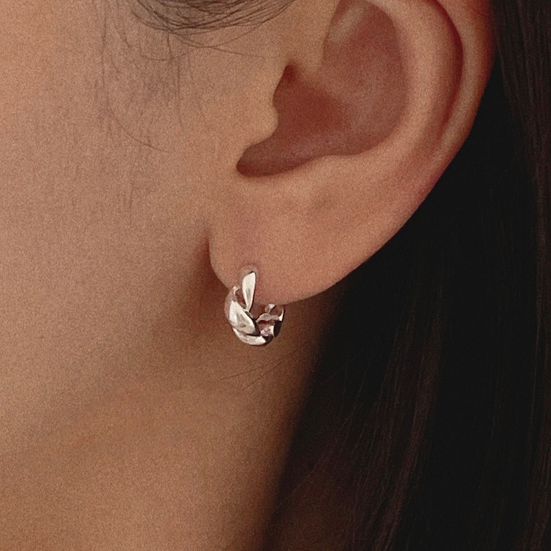 silver925 curve earring