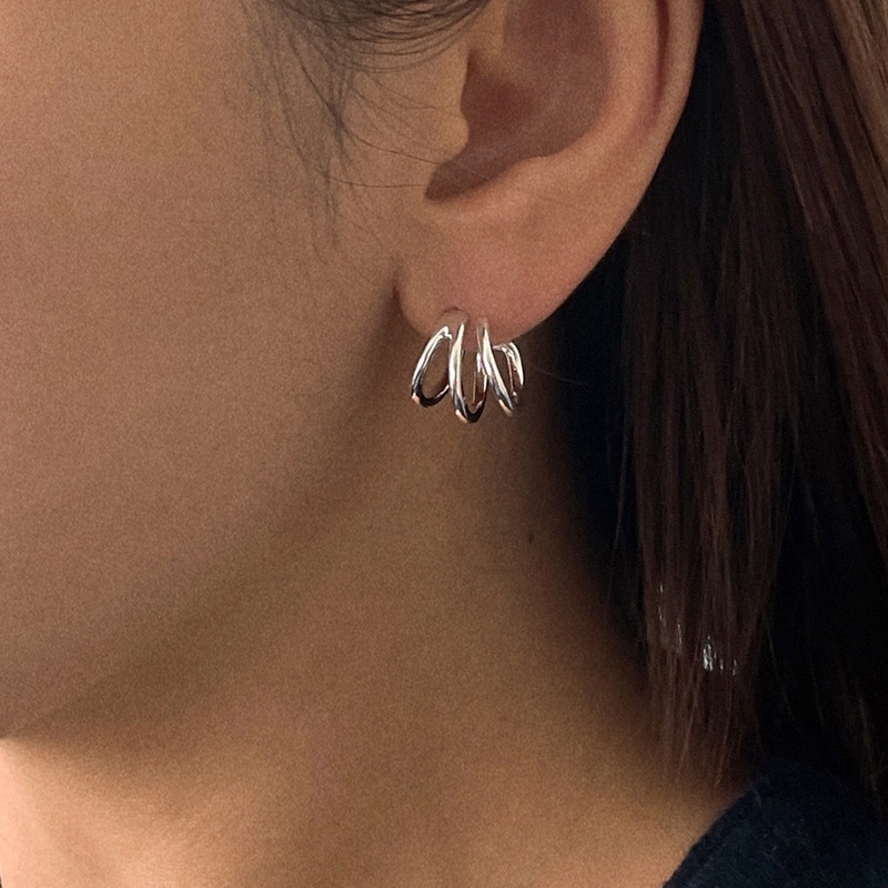 silver925 crush earring