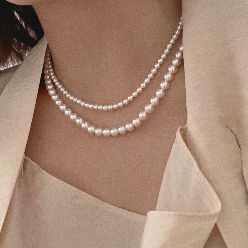 silver925 swaro pearl necklace