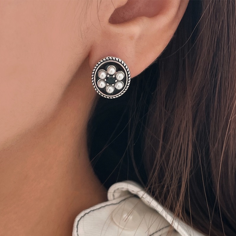 silver925 brun earring