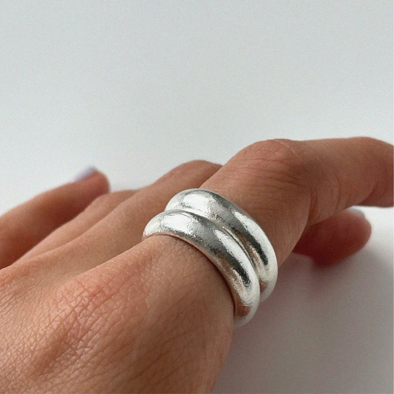 silver925 matt engage ring