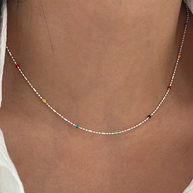 silver925 rainbow necklace