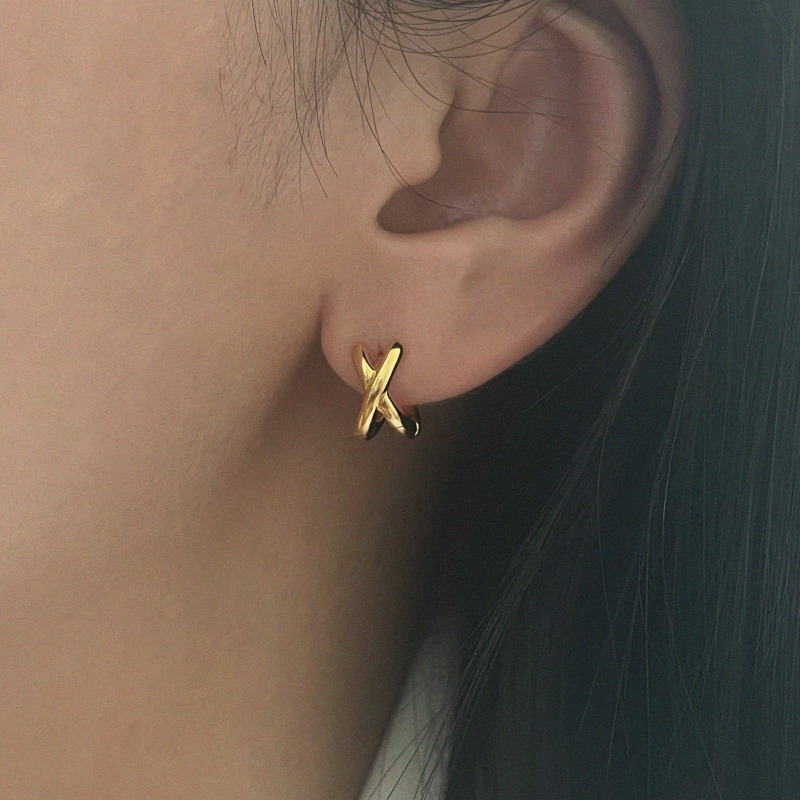 silver925 X earring
