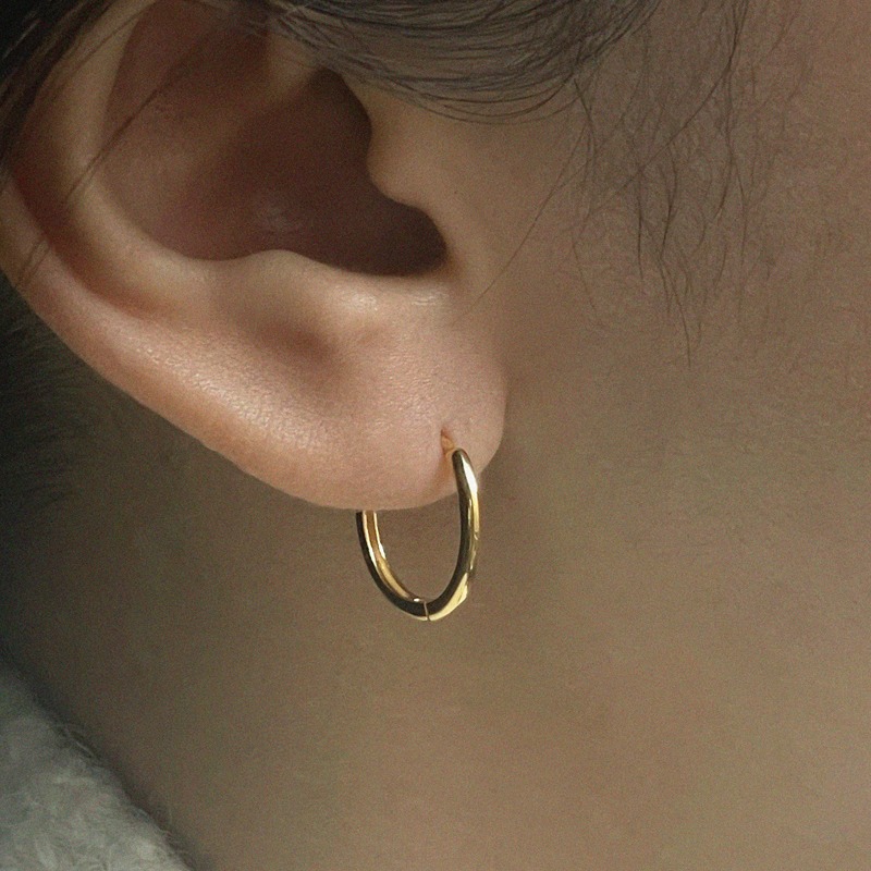 silver925 oval earring