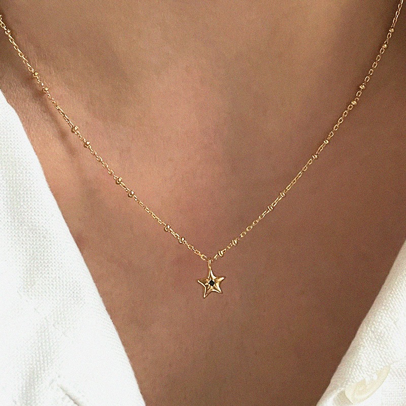 silver925 mini star necklace