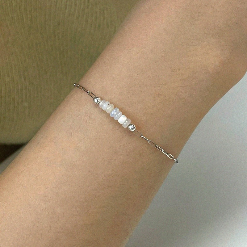 silver925 stick opal bracelet