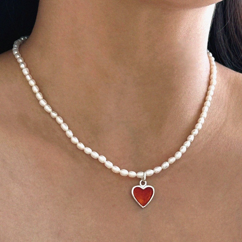 [자사몰 전용] silver925 carelian necklace