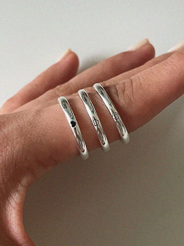 silver925 even ring