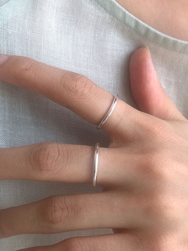 Silver925 2mm round ring