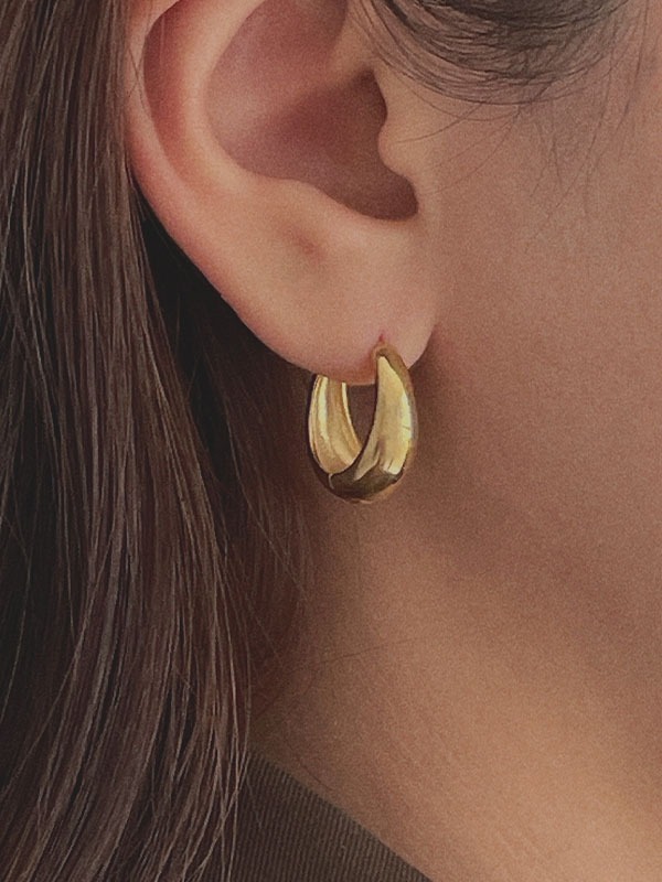 [이효리 착용] silver925 big plat earring
