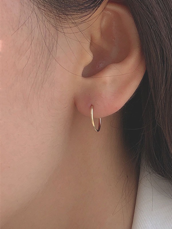 [14k] mini ring earring