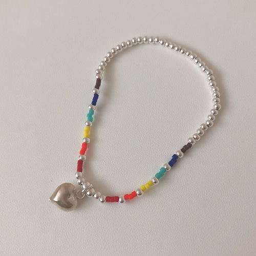 Silver925 color heart bracelet