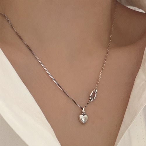[6/2일 예약 발송/단독 주문 필수]silver925 vintage heart necklace