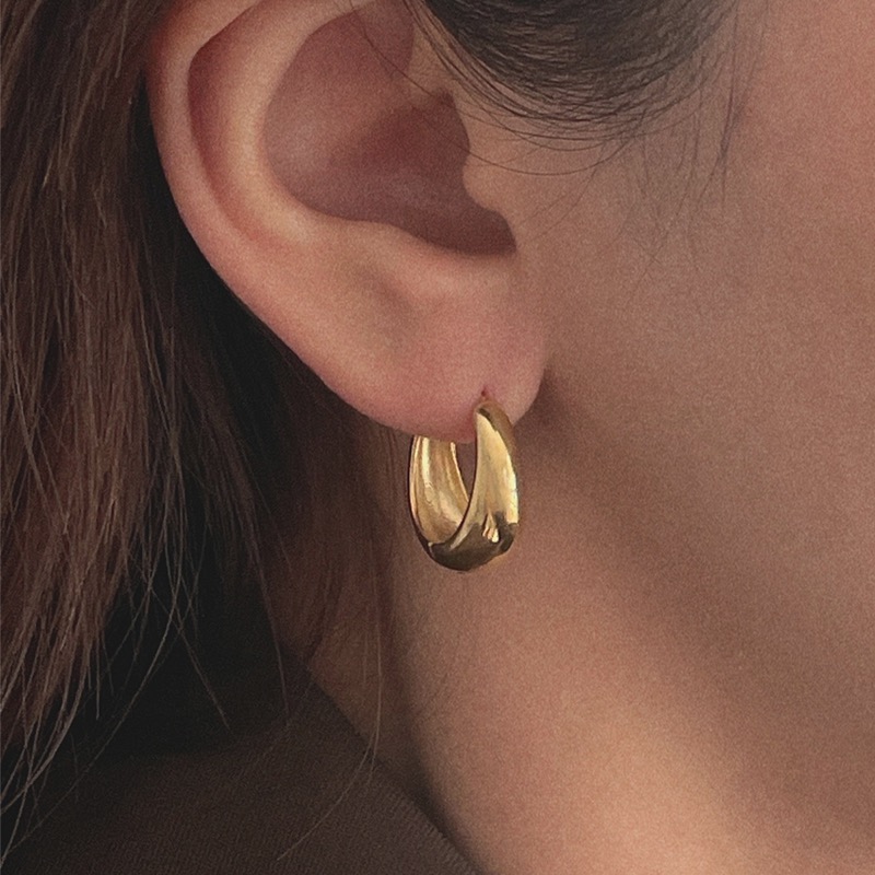 silver925 big plat earring