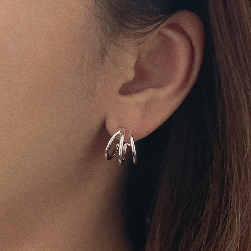 silver925 crush earring