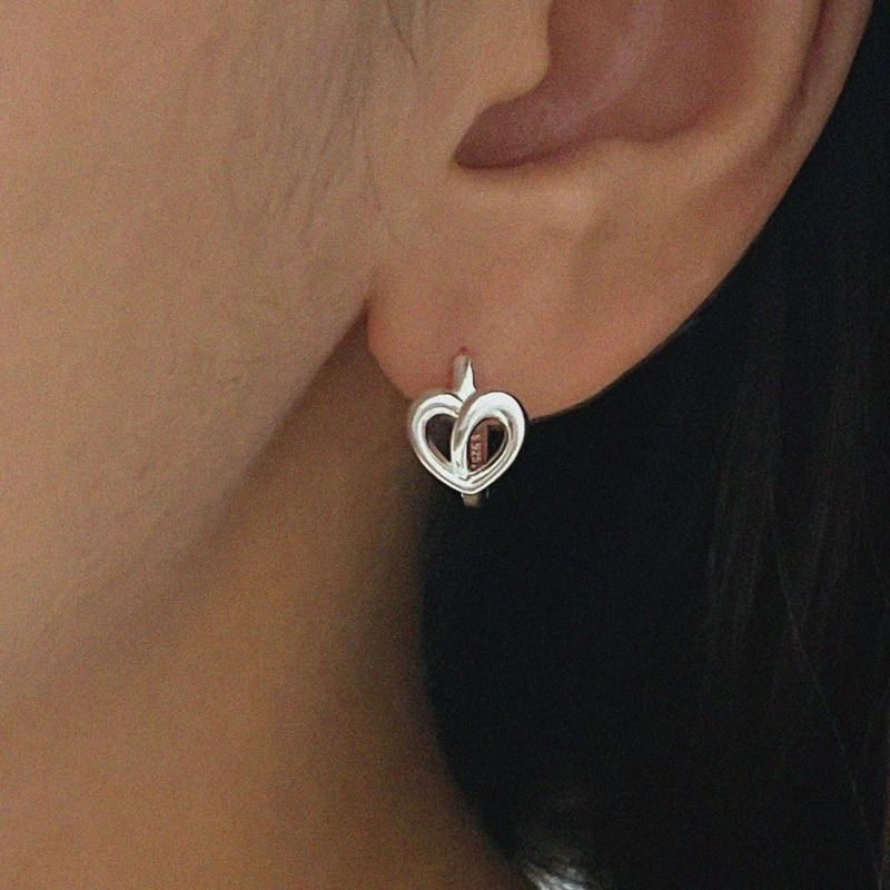 silver925 petit heart earring