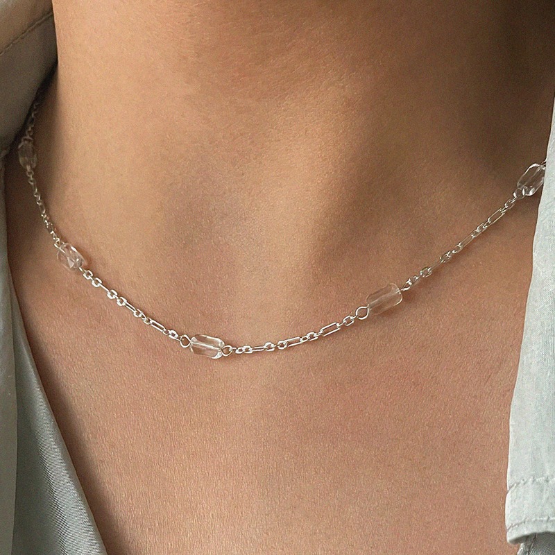 slver925 glass necklace