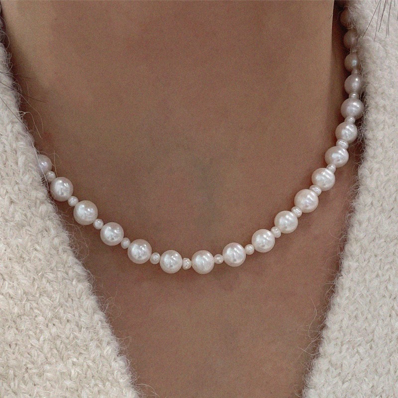 silver925 bubble pearl necklace