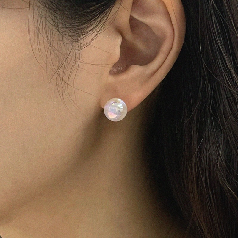[자사몰 전용] silver925 acrylic ball earring
