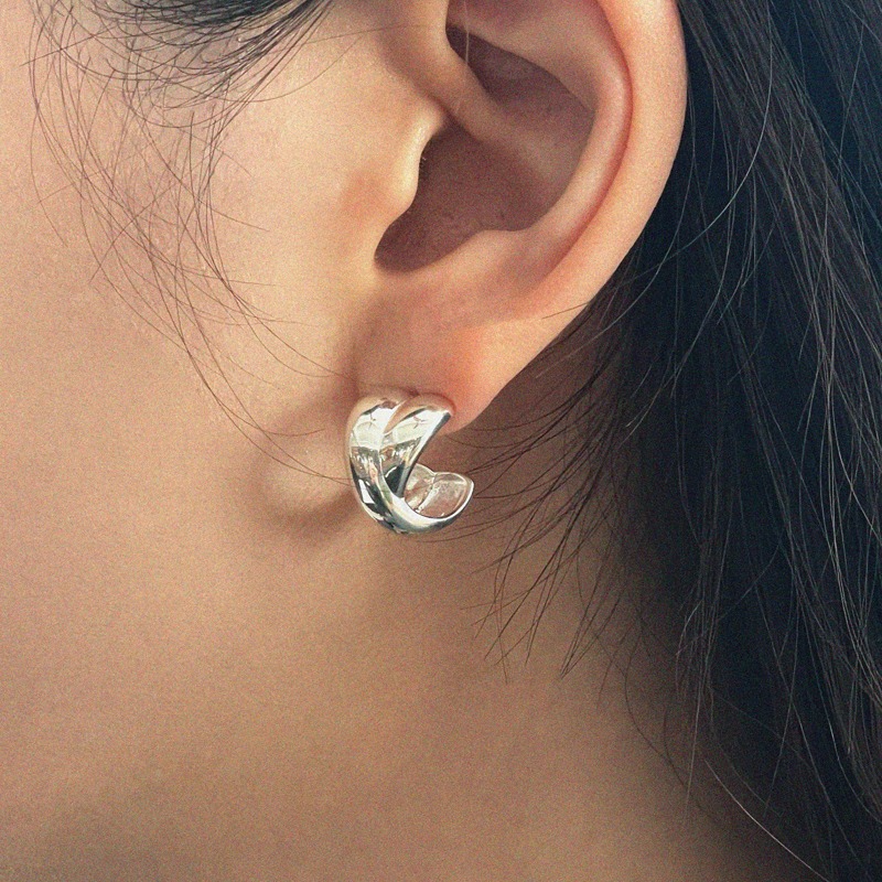 silver925 seal earring