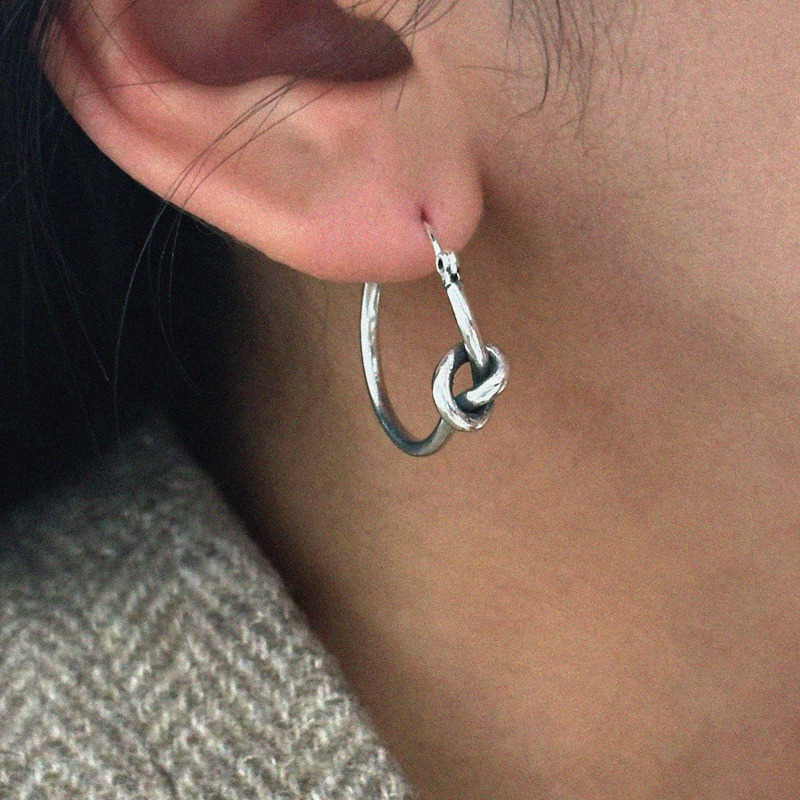 silver925 knoten earring