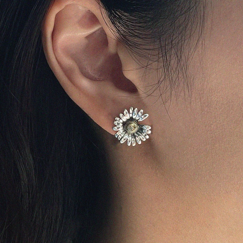 silver925 sunflower earring