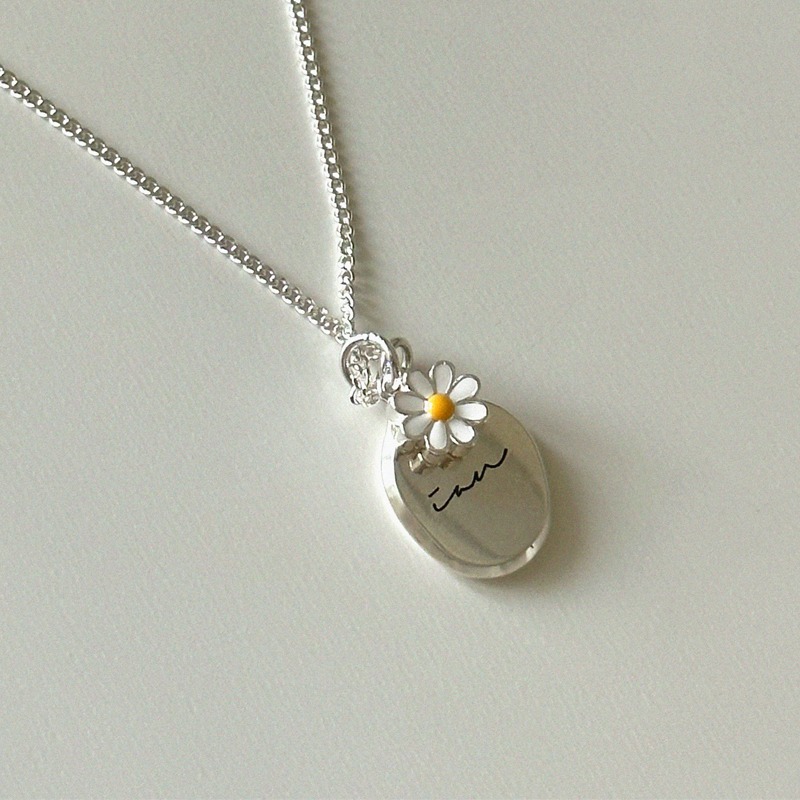 [미아방지] silver925 circle daisy necklace