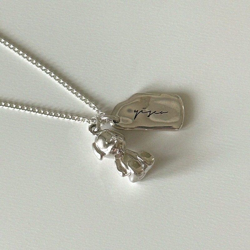 [미아방지/어른 둘다 가능] silver925 baby dog necklace