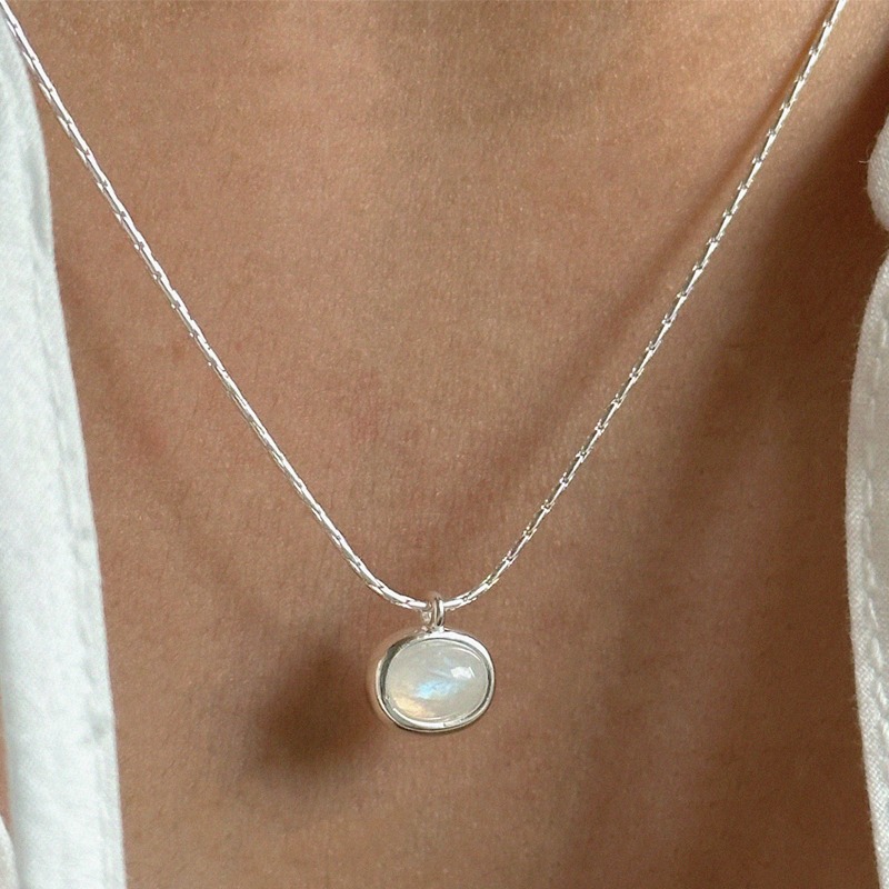 silver925 lumi necklace(2color)