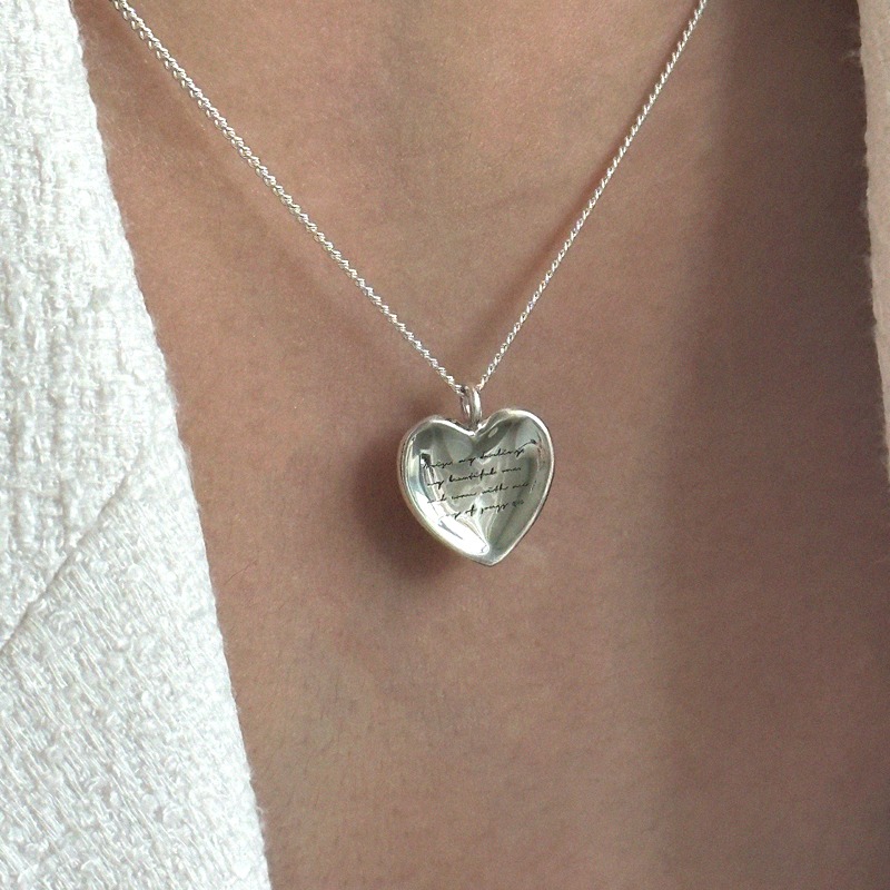silver925 baic heart necklace