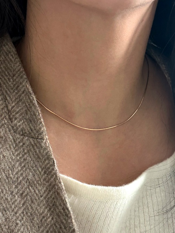 [12/25일 까지 주문 가능] 14k 1mm snake necklace