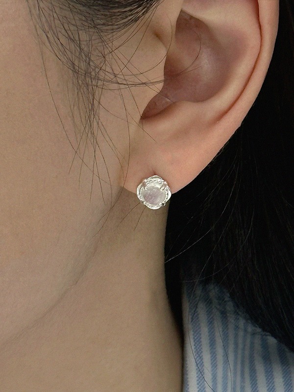 silver925 clear earring